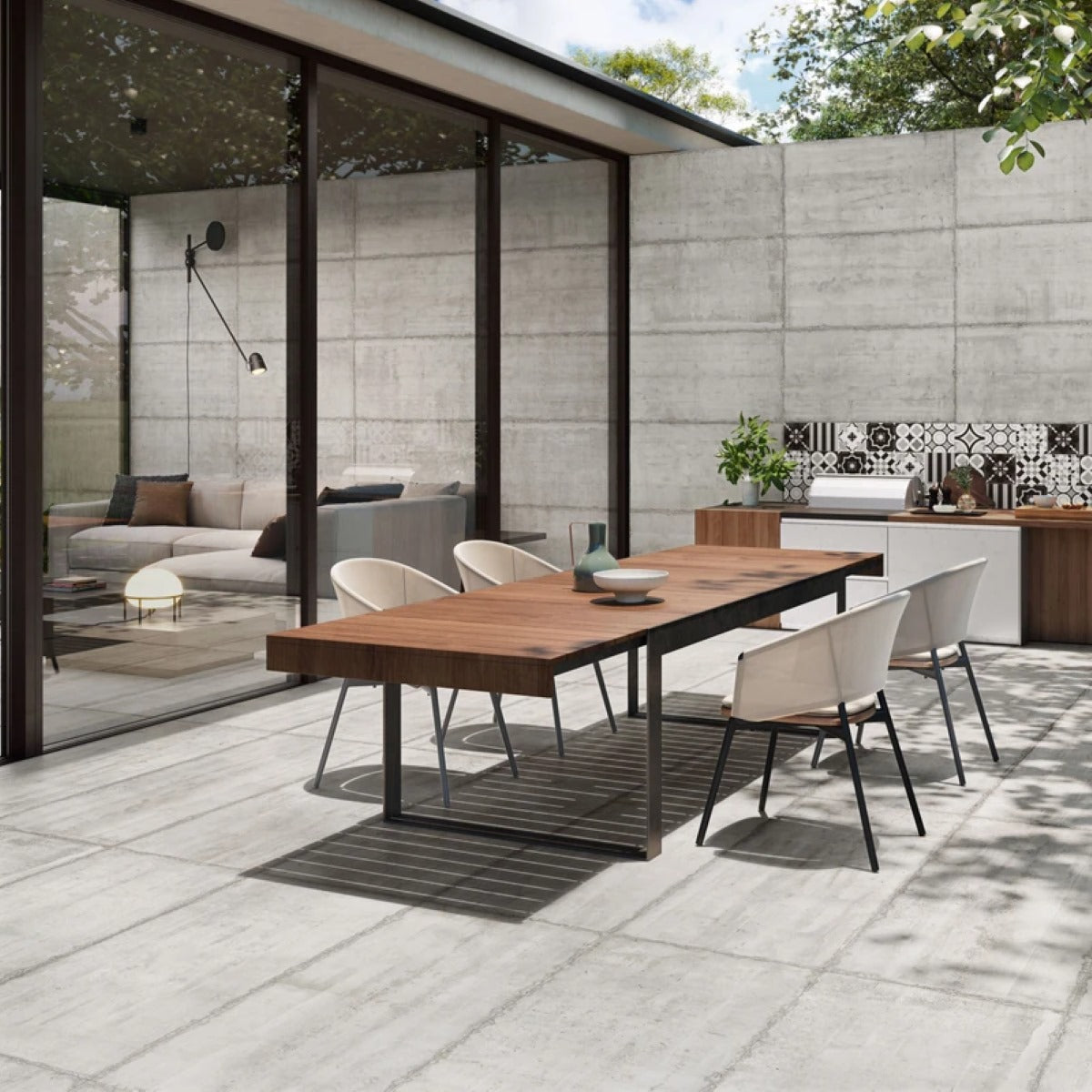 Gres Porcellanato Rettificato Antislip Surface Effetto Cemento 60X120 - Form Cement