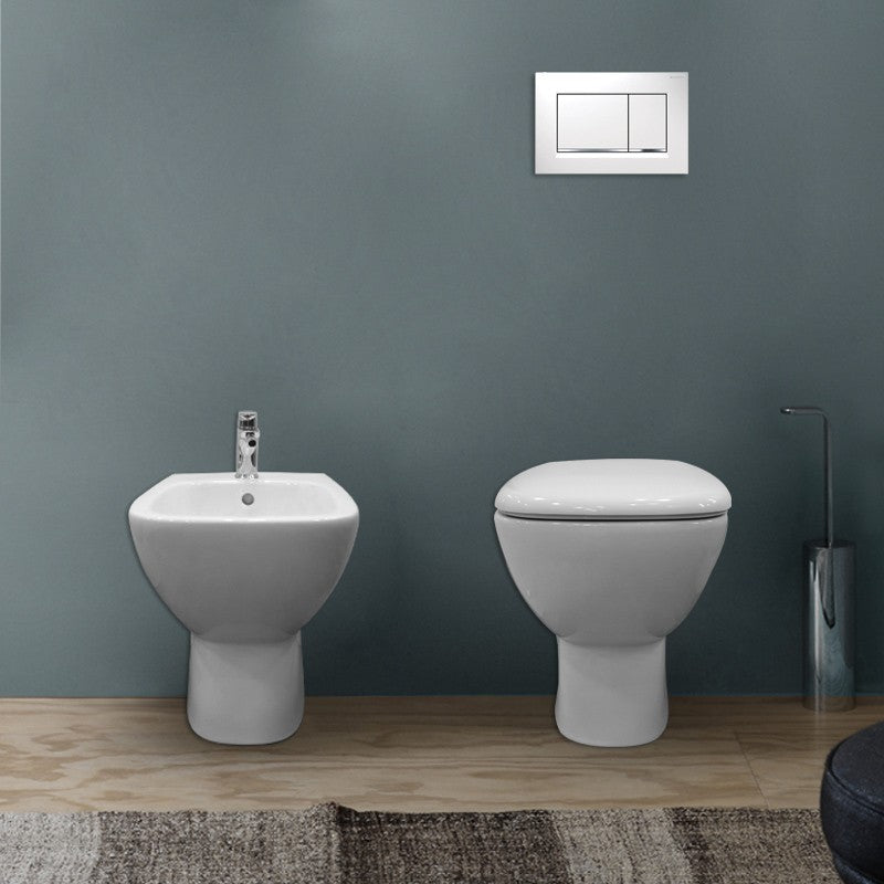 Coppia Sanitari Filo Muro Fantasia Bianco con Coprivaso Standard  Incluso - Geberit