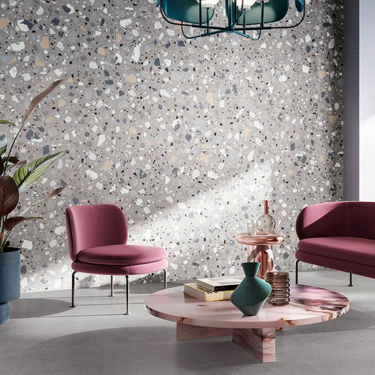Gres Porcellanato Rettificato Naturale De-Maxi Effetto Graniglia 120X120 - Deconcrete Grey
