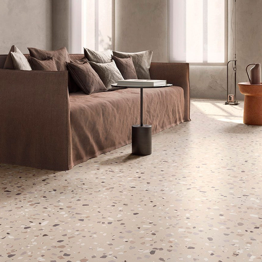 Gres Porcellanato Rettificato Naturale De-Medium Effetto Graniglia 90X90 - Deconcrete Sand
