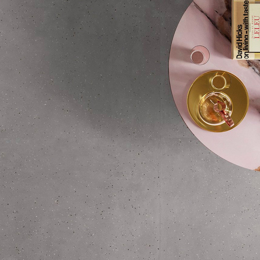 Gres Porcellanato Rettificato Naturale De-Micro Effetto Graniglia 60X60 - Deconcrete Grey