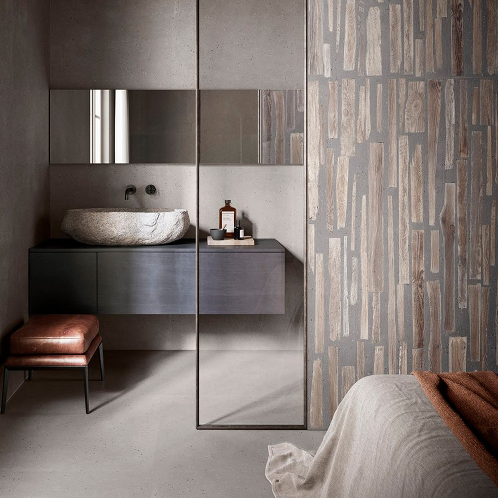 Gres Porcellanato Rettificato Naturale De-Micro Effetto Graniglia 60X60 - Deconcrete Pearl