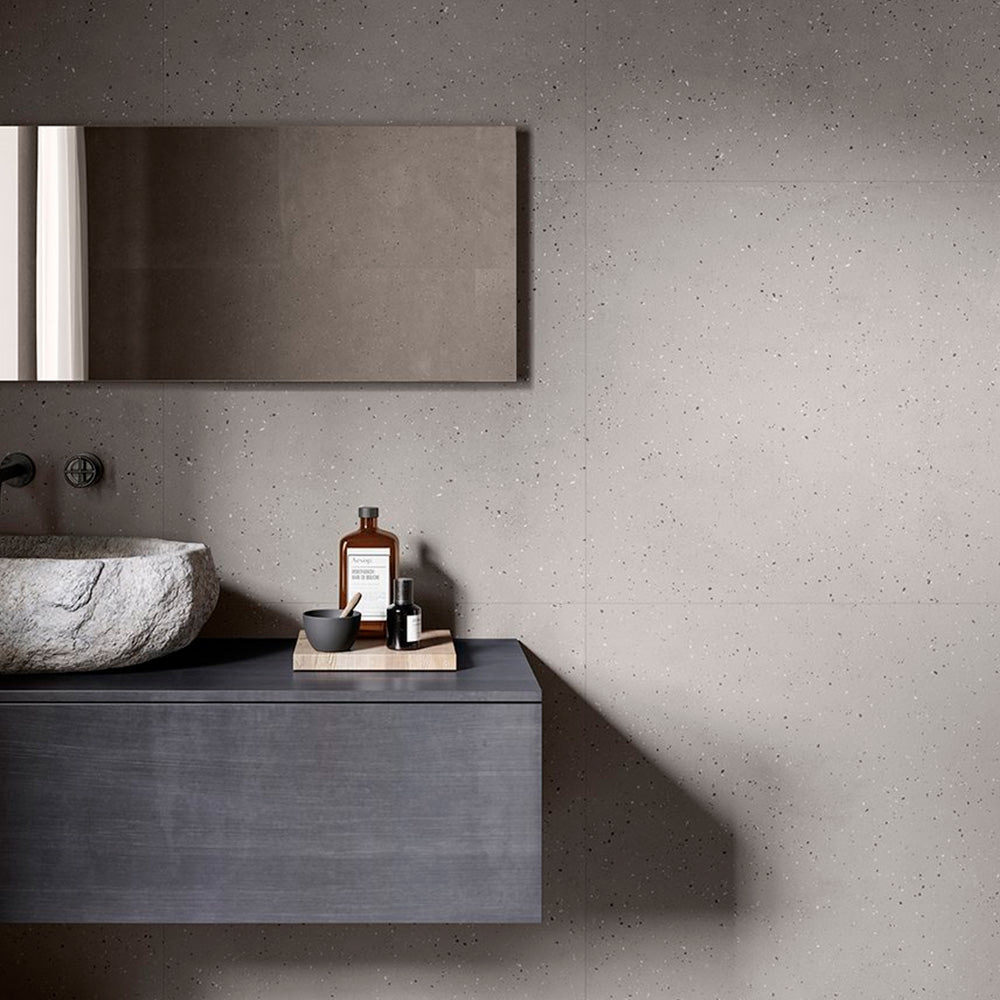 Gres Porcellanato Rettificato Naturale De-Micro Effetto Graniglia 60X60 - Deconcrete Pearl