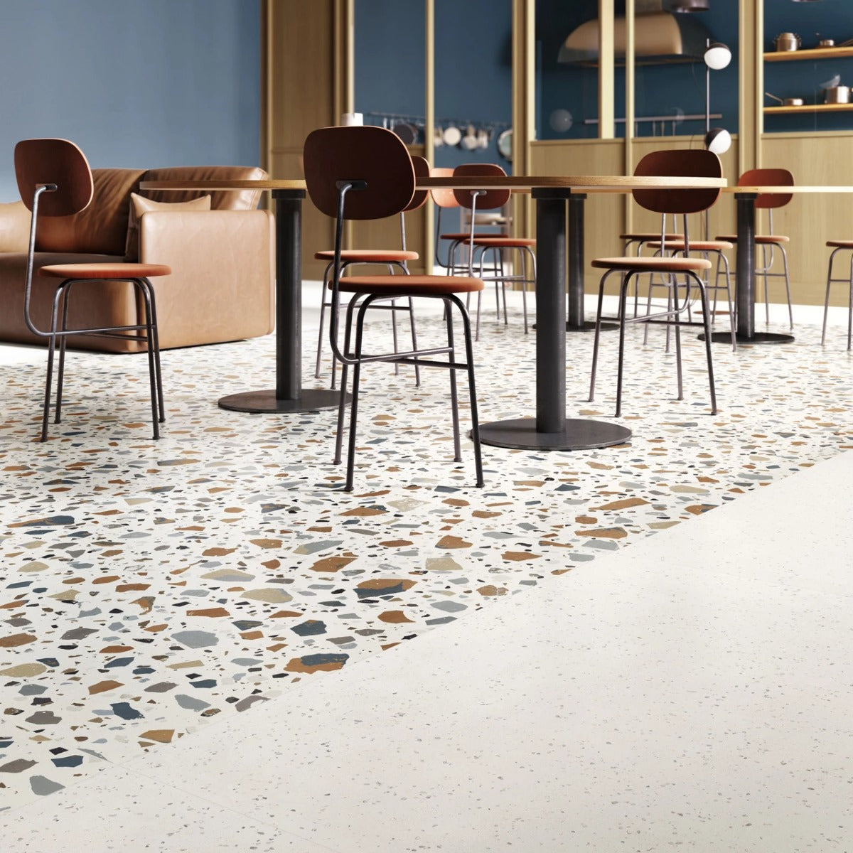 Gres Porcellanato Rettificato Naturale De-Micro Effetto Graniglia 60X60 - Deconcrete White