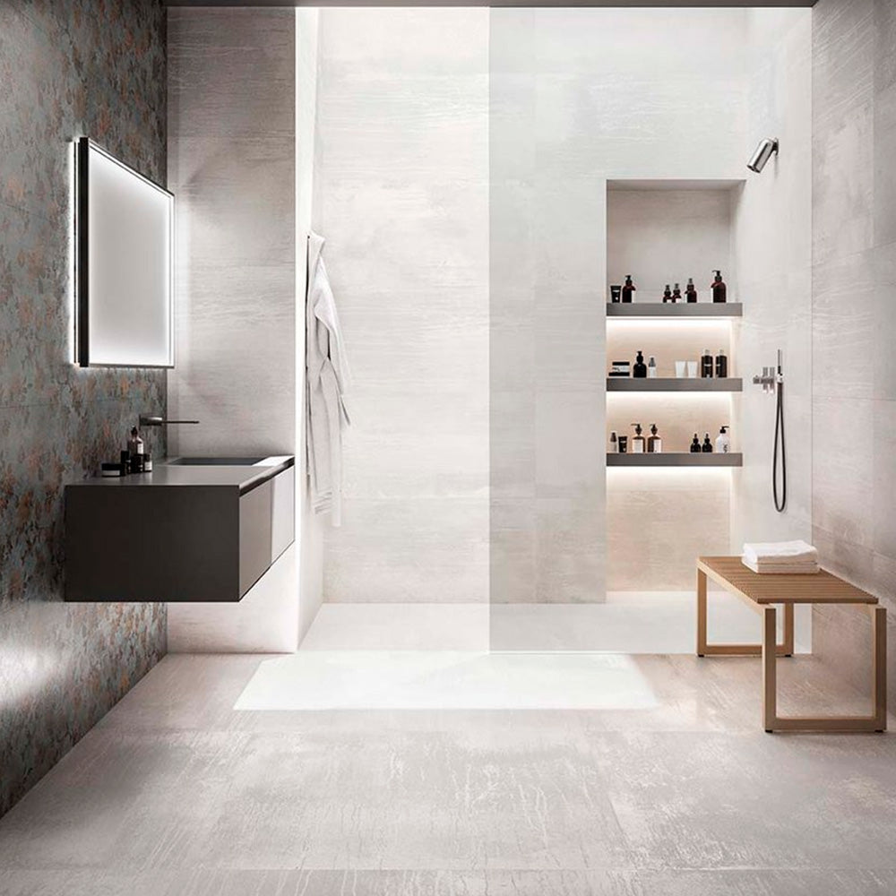 Gres Porcellanato Rettificato Naturale Effetto Metallo 30X60 - Dripart Titanium