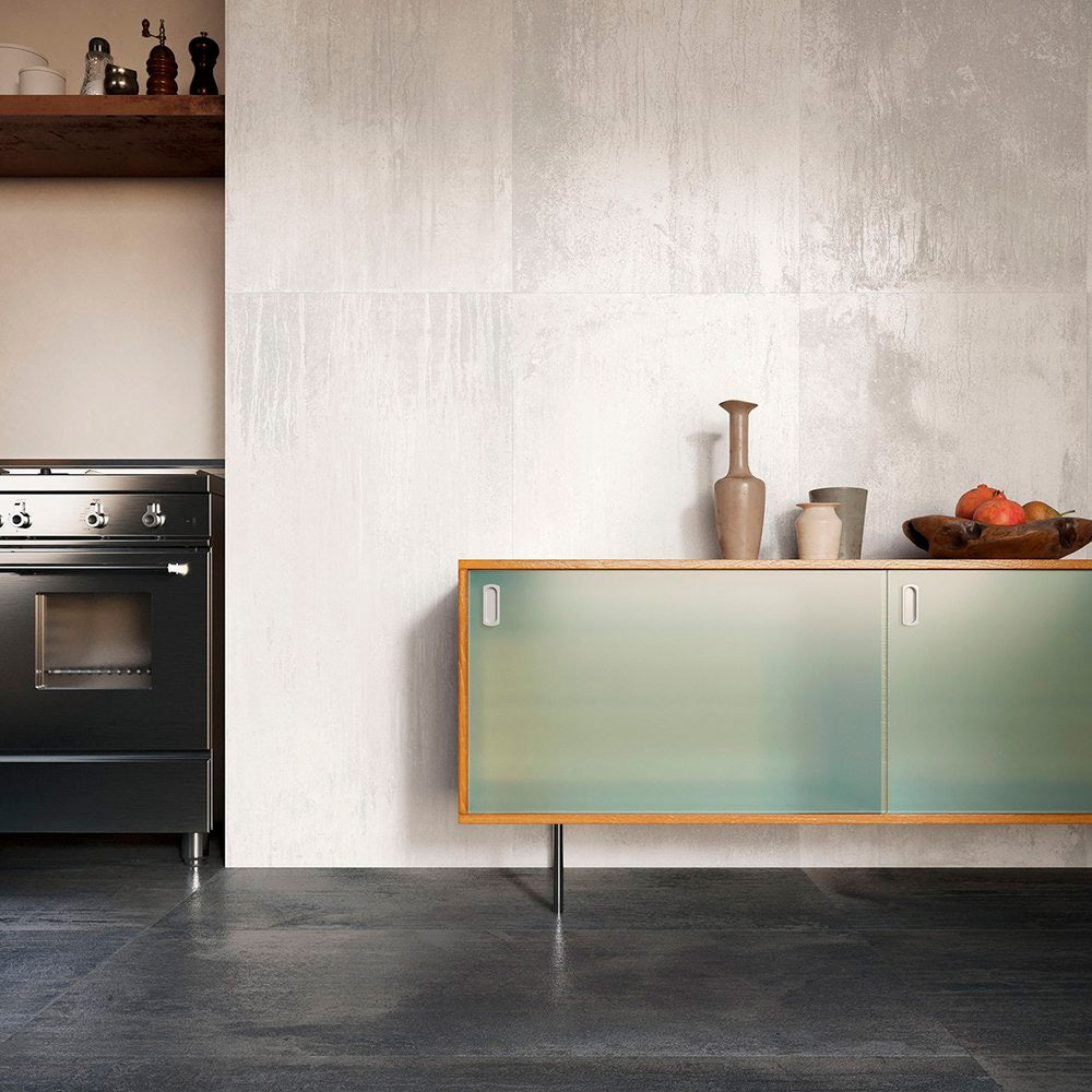 Gres Porcellanato Rettificato Naturale Effetto Metallo 30X60 - Dripart Titanium