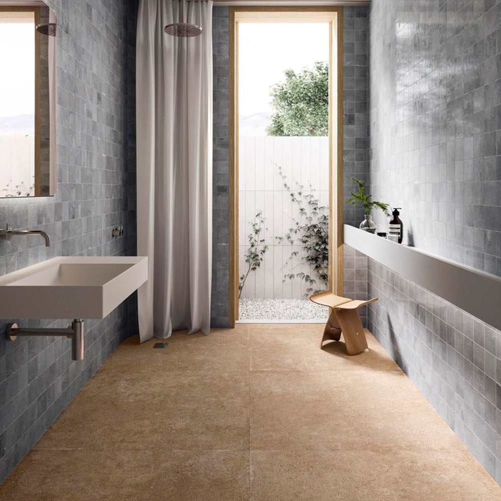 Gres Porcellanato Rettificato Antislip Surface Effetto Cemento 120X120 - Duo Back Caramel