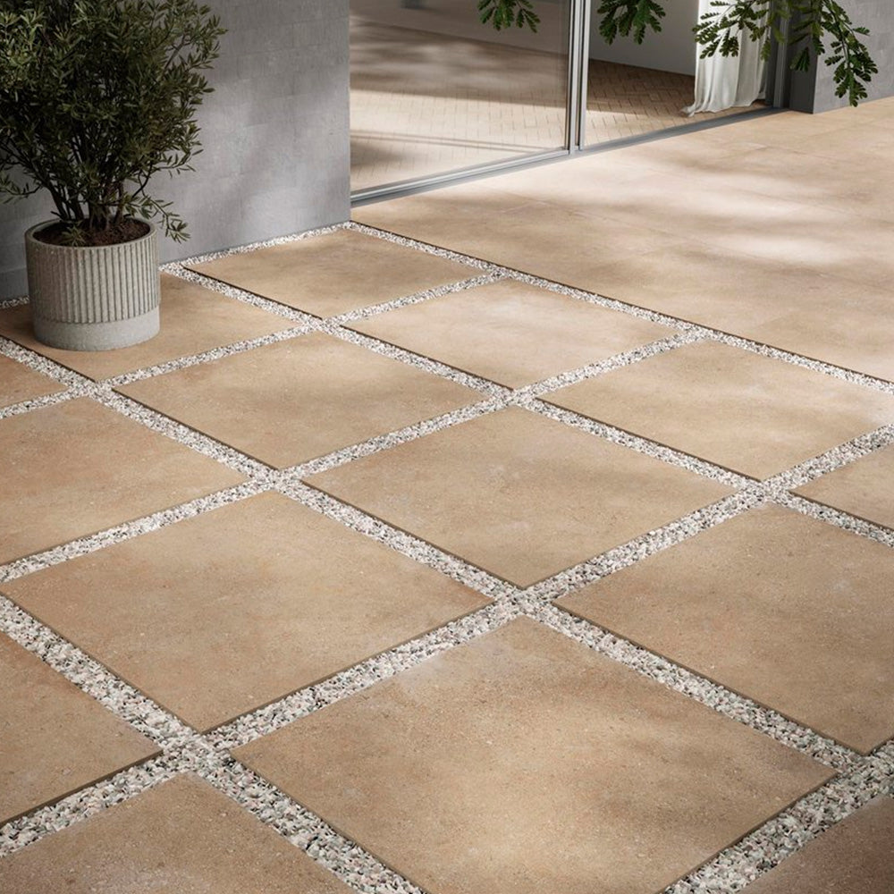 Gres Porcellanato Rettificato Antislip Surface Effetto Cemento 120X120 - Duo Back Caramel