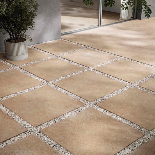 Gres Porcellanato Rettificato Antislip Surface Effetto Cemento 120X120 - Duo Back Caramel