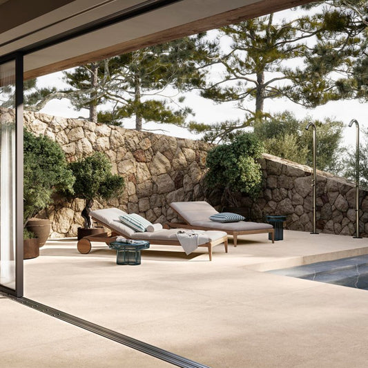 Gres Porcellanato Rettificato Antislip Surface Effetto Cemento 120X120 - Duo Back Back Desert
