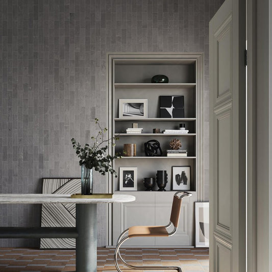 Mosaico in Gres Porcellanato Rettificato Naturale Effetto Cemento 30X30 - Duo Front Taupe