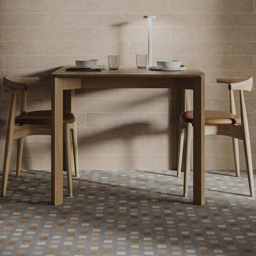 Gres Porcellanato Rettificato Naturale Decoro  Effetto Cemento 90X90 - Duo Gem Mix 02