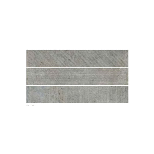 Natural Rectified Stone Effect Porcelain Stoneware Decor 20x120 8.5mm Mud Amboise - Gardenia Orchidea