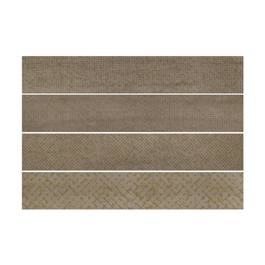 Decoro in Gres Porcellanato Effetto Pietra Rettificato Naturale 20x120 8.5mm Mix Brass Oxide - Gardenia Orchidea