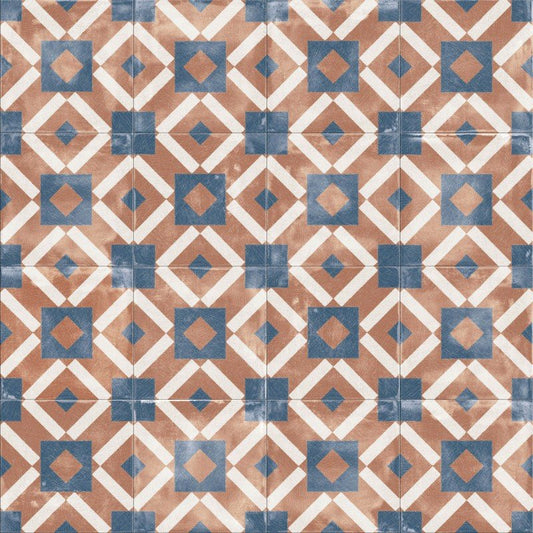 Decoro in Gres Porcellanato Effetto Pietra Rettificato Naturale 20x20 8.5mm Labyrinth Cotto Play - ABK