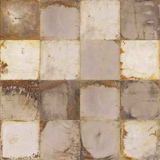 Decoro in Gres Porcellanato Effetto Pietra Rettificato Naturale 20x20 8.5mm Oxide White Play - ABK