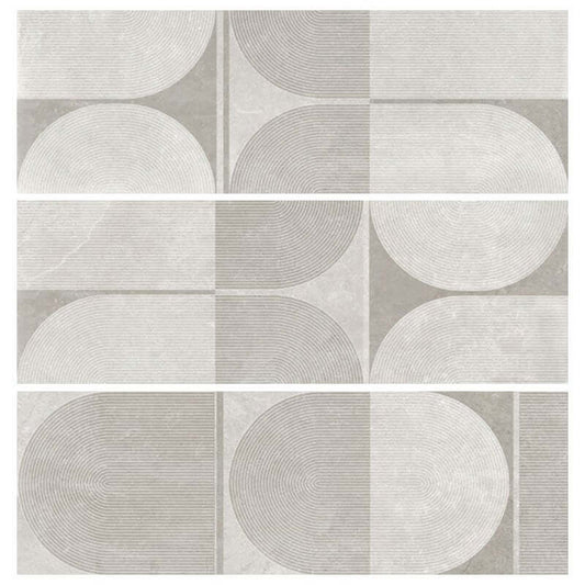 Decoro in Gres Porcellanato Effetto Pietra Rettificato Naturale 30x90 8mm Etna Decoro Futura Cenere - Herberia