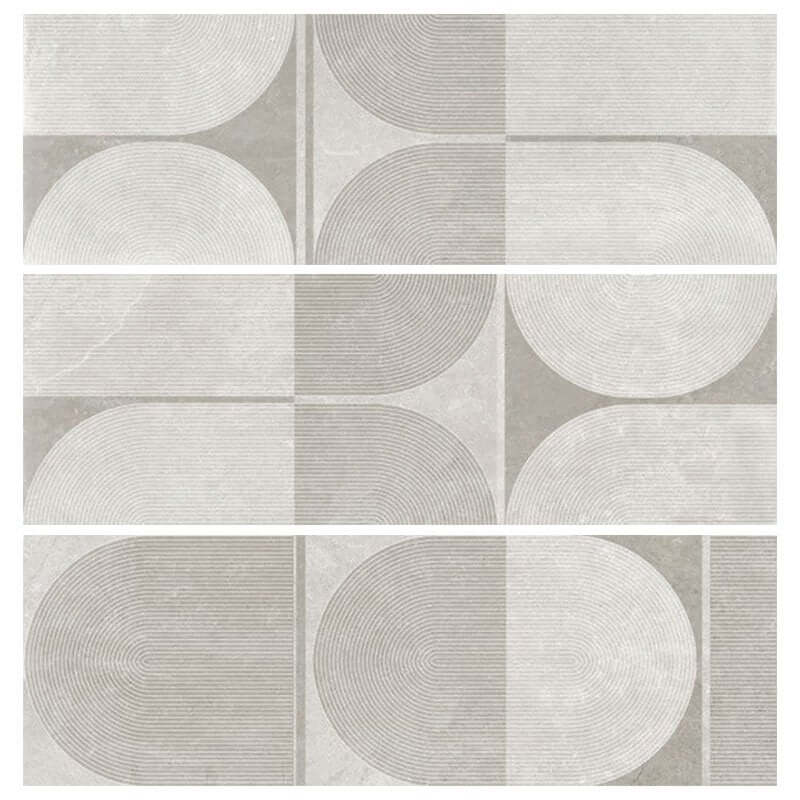 Natural Rectified Stone Effect Porcelain Stoneware Decoration 30x90 8mm Etna Futura Cenere Decoration - Herberia
