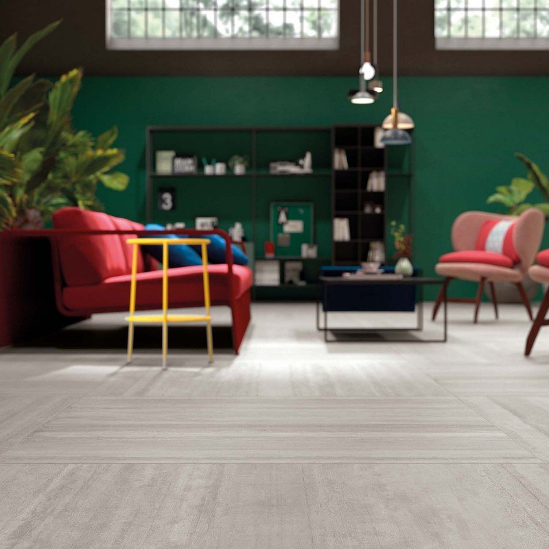 Decoro in Gres Porcellanato Effetto Pietra Rettificato Naturale 60x120 8.5mm Form Ash Lab325 - ABK