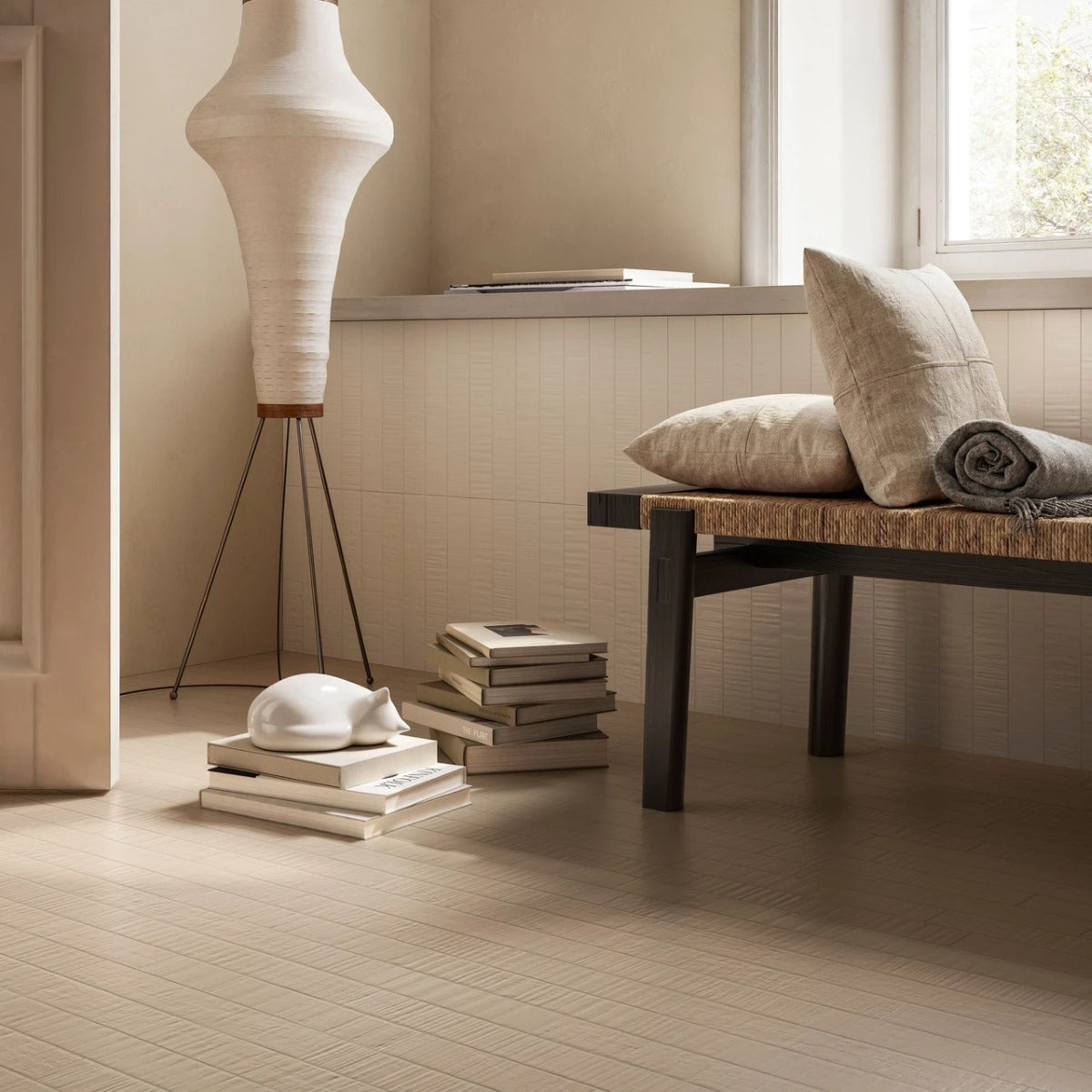 Gres Porcellanato Rettificato Naturale Effetto Legno 5X30 - Iki wood Ecru