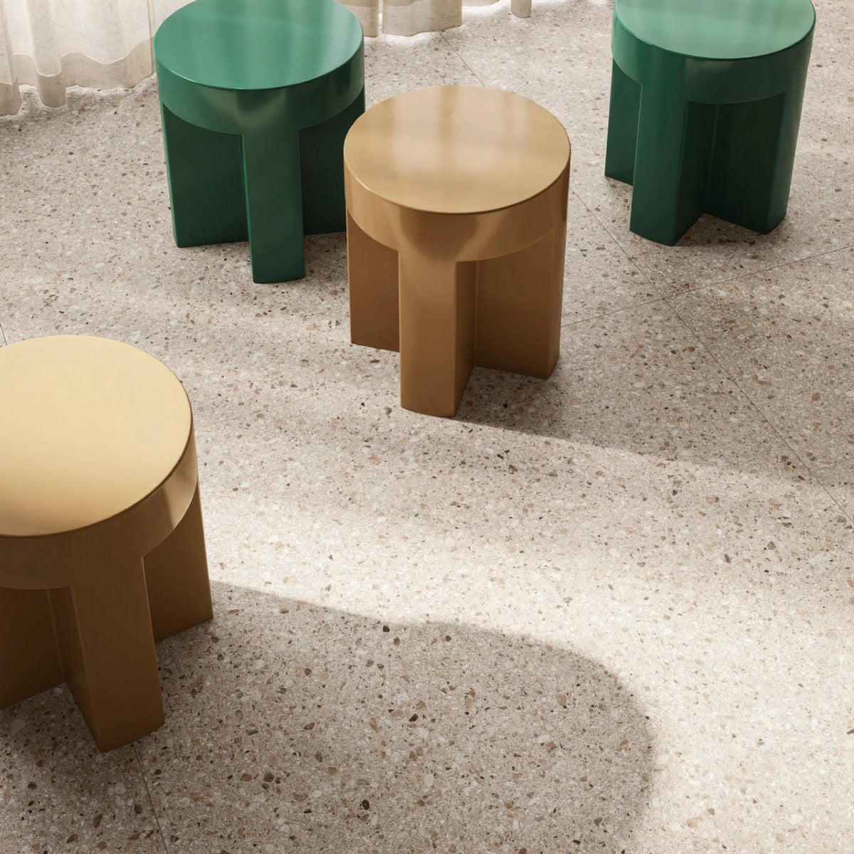 Gres Porcellanato Rettificato Full Antislip Surface Full Effetto Cemento 90X90 - Gravel Sand