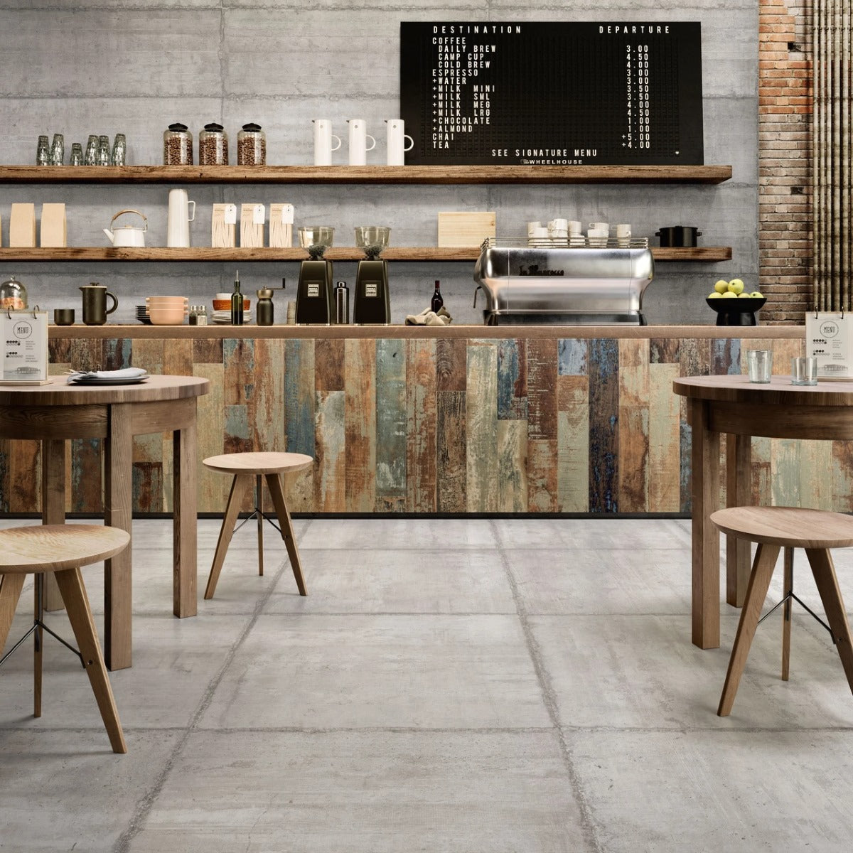 Gres Porcellanato Rettificato Naturale Effetto Cemento 90X90 - Form Grey