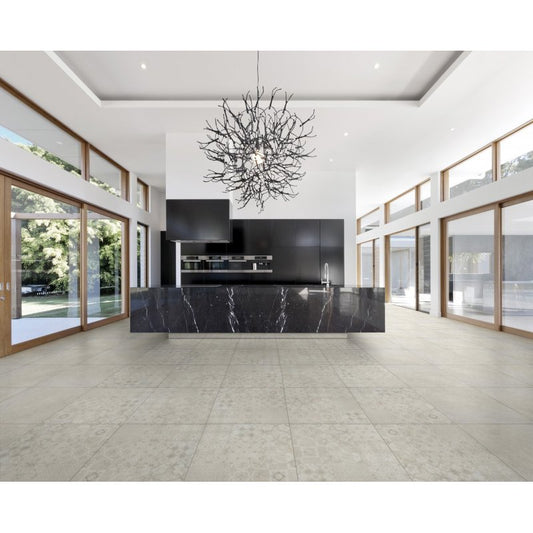Natural Cement Effect Porcelain Stoneware 60x60 Silver Planet - Sintesi