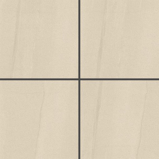 Natural Cement Effect Porcelain Stoneware 80x80 Beige Basaltina - Via Roma