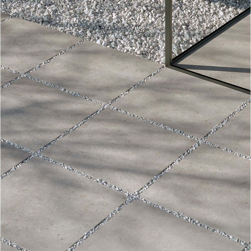 Gres Porcellanato Effetto Cemento Rettificato Grip 60x60 20mm Brera Perla - Herberia