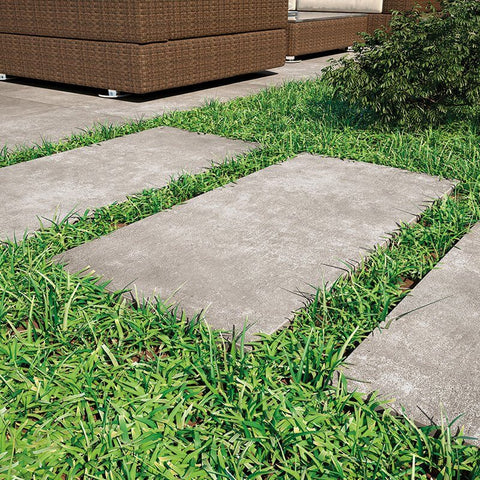 Rectified Cement Effect Porcelain Stoneware Grip 60x60 20mm Geo Clay - Herberia