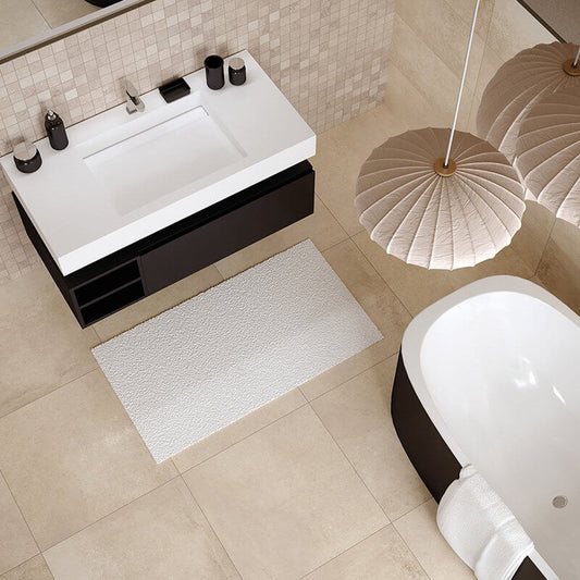 Gres Porcellanato Effetto Cemento Rettificato Grip 60x60 9.5mm Materia Beige - Herberia