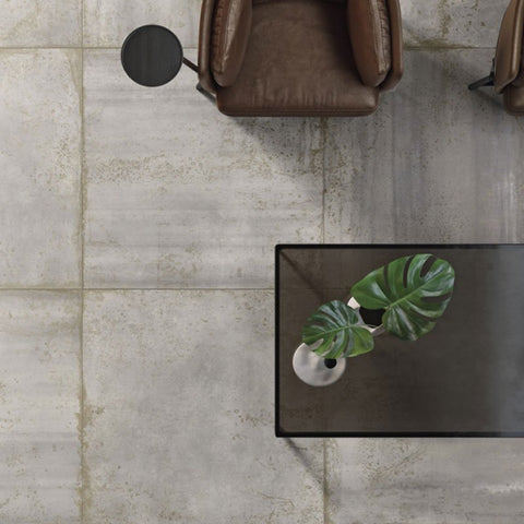 Gres Porcellanato Effetto Cemento Rettificato Grip 80x80 20mm Aluminum Oxide - Gardenia Orchidea
