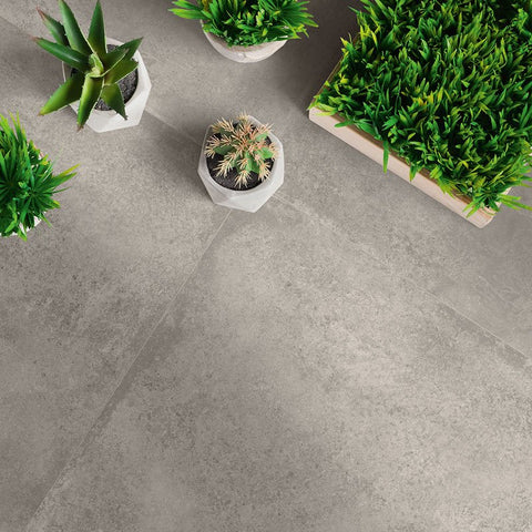 Gres Porcellanato Effetto Cemento Rettificato Grip 80x80 20mm Grey D-Sign - Gardenia Orchidea