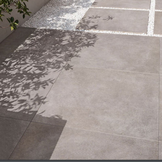 Gres Porcellanato Effetto Cemento Rettificato Grip 80x80 20mm Silver Native - Gardenia Orchidea