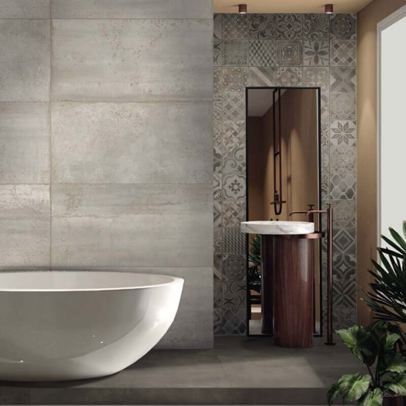 Gres Porcellanato Effetto Cemento Rettificato Grip 80x80 8.5mm Aluminum Oxide - Gardenia Orchidea