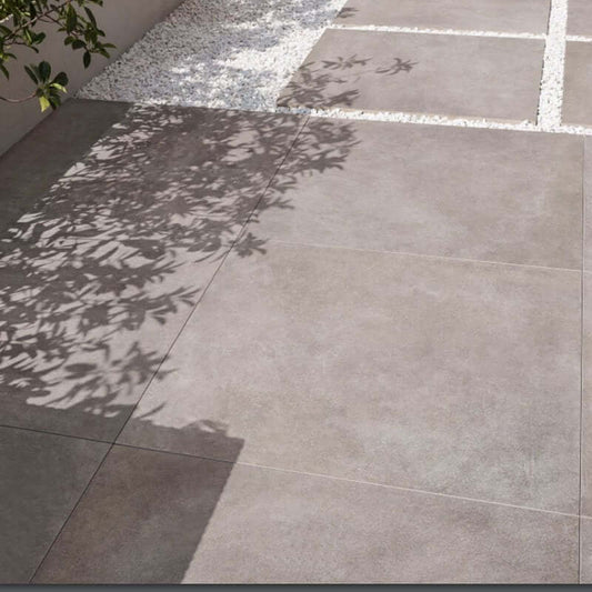 Gres Porcellanato Effetto Cemento Rettificato Grip 80x80 8.5mm Silver Native - Gardenia Orchidea