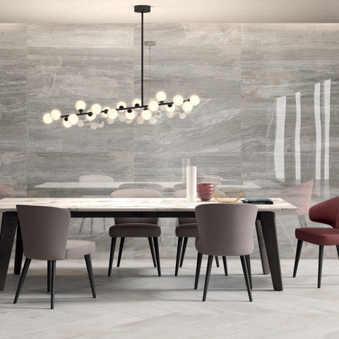 Gres Porcellanato Effetto Cemento Rettificato Naturale 30x120 8.5mm Pearl Interno 9 - ABK
