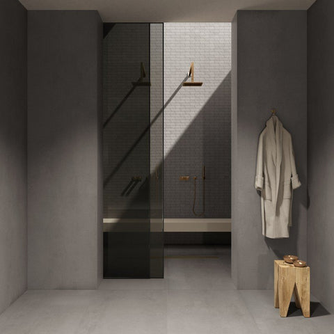 Gres Porcellanato Effetto Cemento Rettificato Naturale 30x34 9mm Smoke Crossroad Chalk - ABK
