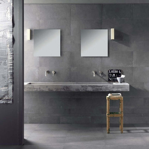 Gres Porcellanato Effetto Cemento Rettificato Naturale 30x60 8.5mm Black Docks - ABK