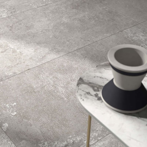 Gres Porcellanato Effetto Cemento Rettificato Naturale 30x60 8.5mm Grey Ghost - ABK
