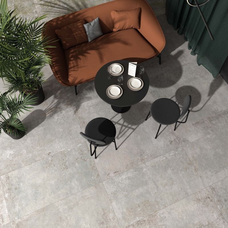 Gres Porcellanato Effetto Cemento Rettificato Naturale 30x60 8.5mm Sage Ghost - ABK