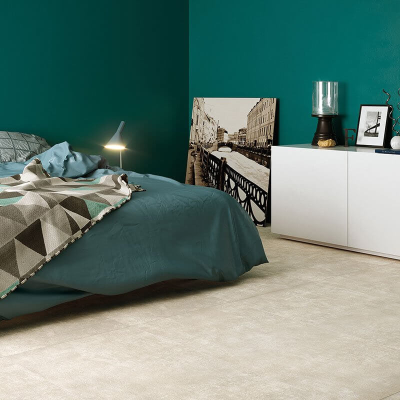 Natural Rectified Cement Effect Porcelain Stoneware 30x60 9mm Geo Calce - Herberia