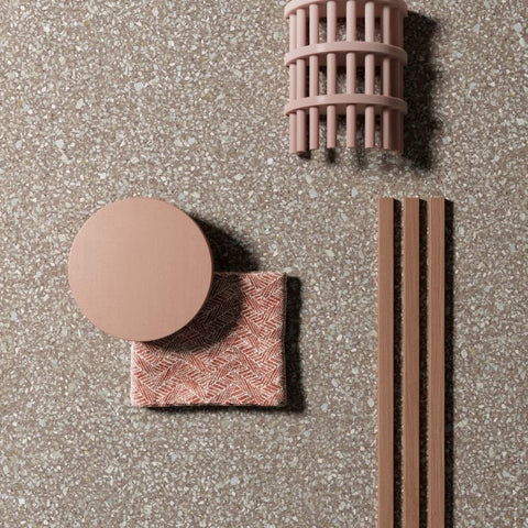 Gres Porcellanato Effetto Cemento Rettificato Naturale 60x120 8.5mm Dots Taupe Blend - ABK