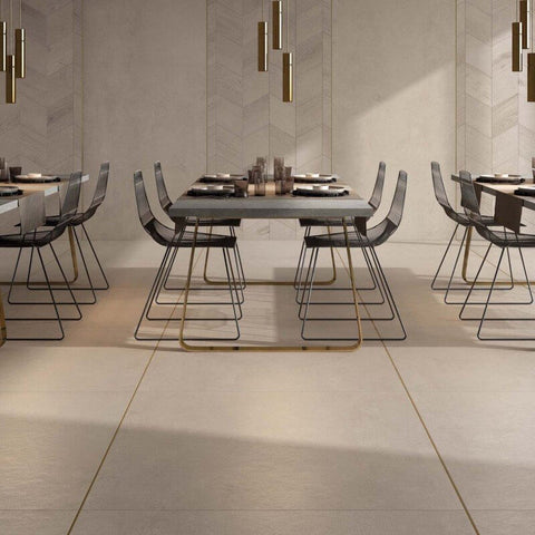 Gres Porcellanato Effetto Cemento Rettificato Naturale 60x30 7mm Sand Crossroad Chalk - ABK
