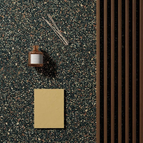 Gres Porcellanato Effetto Cemento Rettificato Naturale 60x60 8.5mm Dots Multiblack Blend - ABK