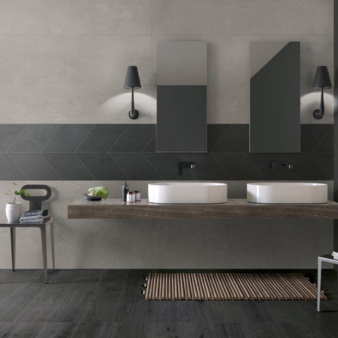 Gres Porcellanato Effetto Cemento Rettificato Naturale 80x80 8.5mm Grey Crossroad Chalk - ABK