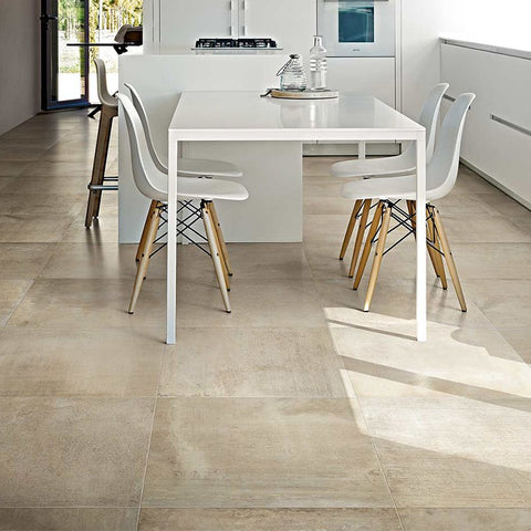 Cement Effect Porcelain Stoneware Rectified Natural 80x80 9mm Mou Matieres De Rex - Florim