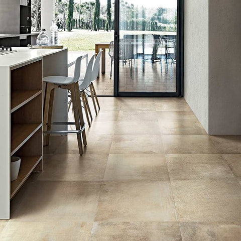 Gres Porcellanato Effetto Cemento Rettificato R+PTV 120x120 6mm Mou Matieres De Rex - Florim