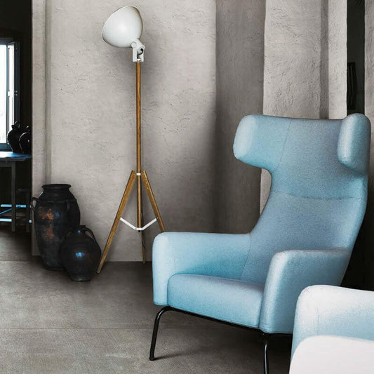 Gres Porcellanato Effetto Cemento Rettificato R+PTV 120x120 6mm Nuage Matieres De Rex - Florim