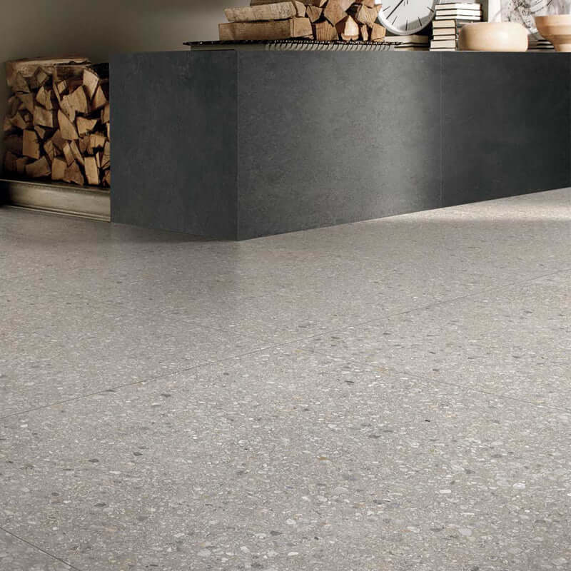 Gres Porcellanato Effetto Graniglia Rettificato Grip 60x120 20mm Earl grey Mix Match up - Florim